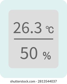 Simple thermometer and hygrometer icon illustration