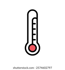 Simple thermometer icon design temperature measurement too