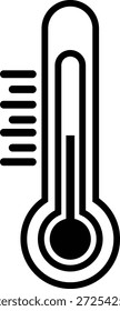 Icono de termómetro simple que indica la temperatura