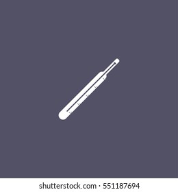 simple thermometer icon for medicine