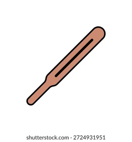 Icono simple del termómetro usado para la medida de la temperatura y la supervisión de la salud