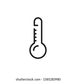 Simple thermometer line icon. Stroke pictogram. Vector illustration isolated on a white background. Premium quality symbol. Vector sign for mobile app and web sites.