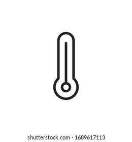 Simple thermometer line icon. Stroke pictogram. Vector illustration isolated on a white background. Premium quality symbol. Vector sign for mobile app and web sites.