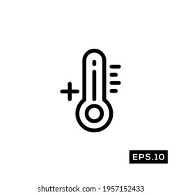 Simple Thermometer line icon vector. Temperature Icon or logo symbol vector