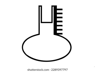 contorno simple del termómetro en el diseño