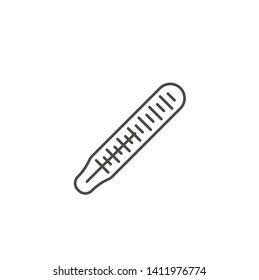Simple thermometer with its scale isolated on white background EPS Vector