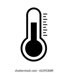 Simple thermometer vector pictogram on white background