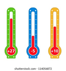 Simple thermometers, vector eps10 illustration