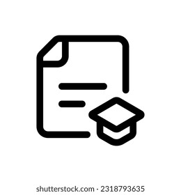 Simple Thesis icon. The icon can be used for websites, print templates, presentation templates, illustrations, etc