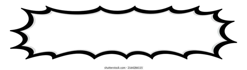 simple thick wide scream bubble.
