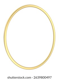 Simple, thin golden ring forming a perfect circle, isolated on a white background, perfect for jewelry, wedding, finance, or any circular design project