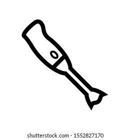 Simple Thin Line Hand Mixer Icon Vector