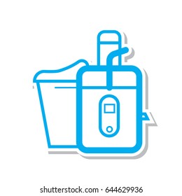 Simple thin line juicer icon vector