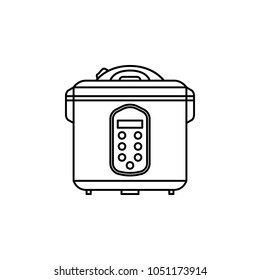 Simple thin line rice cooker icon vector home from appliances . Vector isolated illustration