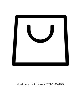 simple thin line shopping bag icon