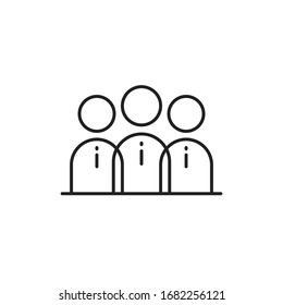 simple thin line teamwork by squad icon. flat stroke style trend team work logotype graphic lineart art design isolated on white background. concept of people organization and human head silhouette