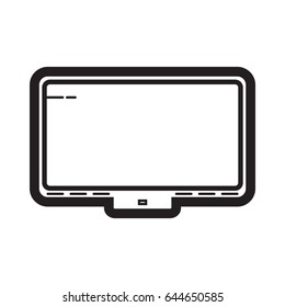 Simple thin line television icon vector