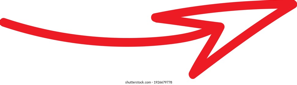 Simple Thin Red Arrow Pointing To The Left, Illustration, Vector On White Background.