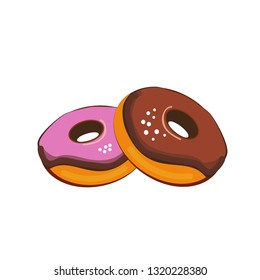 Simple things cartoon vector illustration: donuts