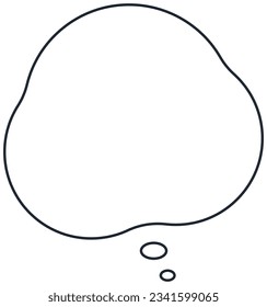 Simple thinking speech bubble vector illustration set material