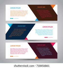 Simple Three Color Abstract Banner