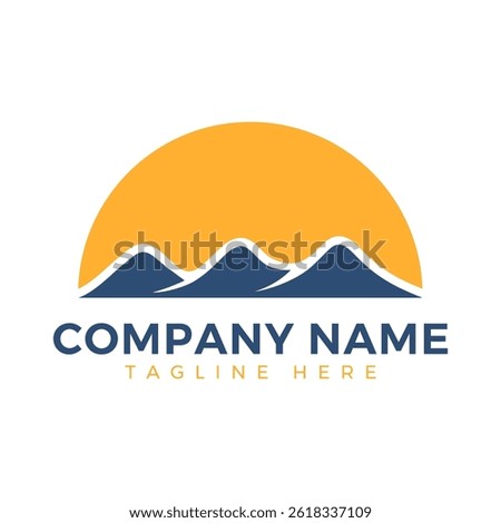 simple three Mountain Logo Design Vector	