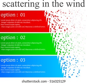 simple three option infographic.