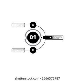 Simple three option infographic design template