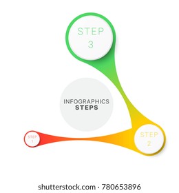 simple three steps design layout infographic template. process diagram for brochure, banner, annual report