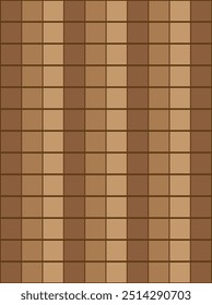 A simple three toned square pattern featuring earthy brown shades, ideal for background textures or design projects with a natural or rustic theme.