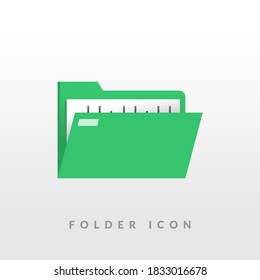 simple three-dimensional gradient folder icon