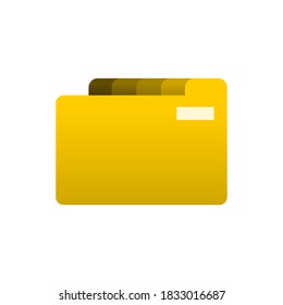 simple three-dimensional gradient folder icon
