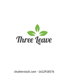 a simple three-leaf typographic logo