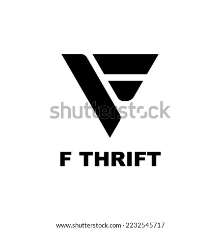 Simple Thrift Logo With Triangle Shape and Initial F and T Suitable for Thrift or Fashion Brand