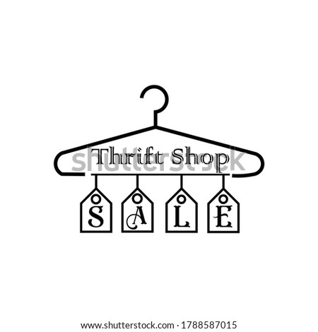Simple Thrift Shop vector logo. 