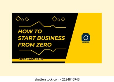 simple thumbnail design with black and dark yellow color.