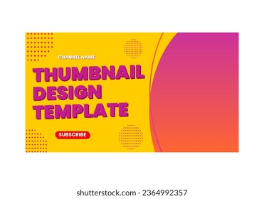 simple thumbnail template with colorful background