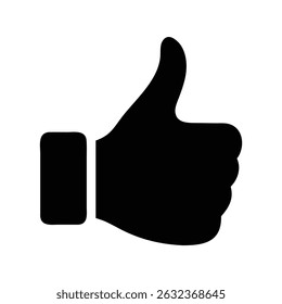 Simple Thumbs Up Icon Vector Graphic