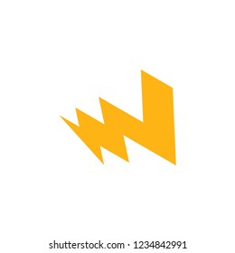 simple thunder bolt geometric design logo 