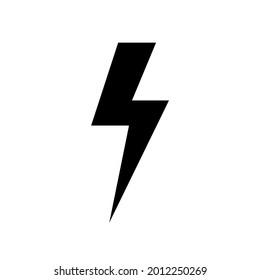 Ilustración de silueta vectorial de símbolo simple de trueno, eléctrico, Lightbol