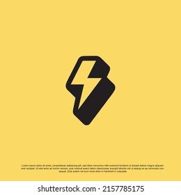 Simple thunder logo design vector