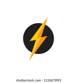simple thunder symbol logo vector