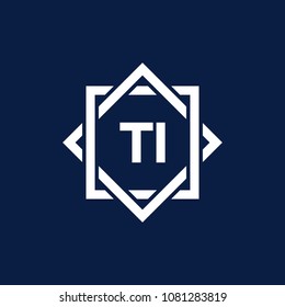 Simple TI initial Logo design template vector illustration