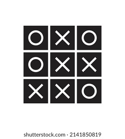 Simple tic tac toe board game icon, vector illustration design