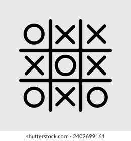 simple tic tac toe game x o win vektor