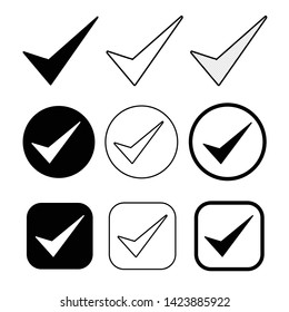 Simple Tick icon accept approve sign