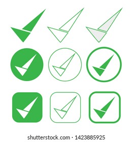 Simple Tick icon accept approve sign