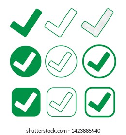 Simple Tick icon accept approve sign