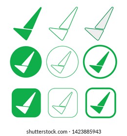Simple Tick icon accept approve sign