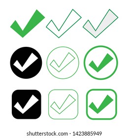 Simple Tick icon accept approve sign